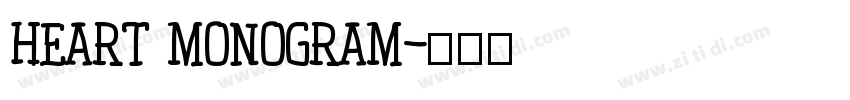 Heart Monogram字体转换